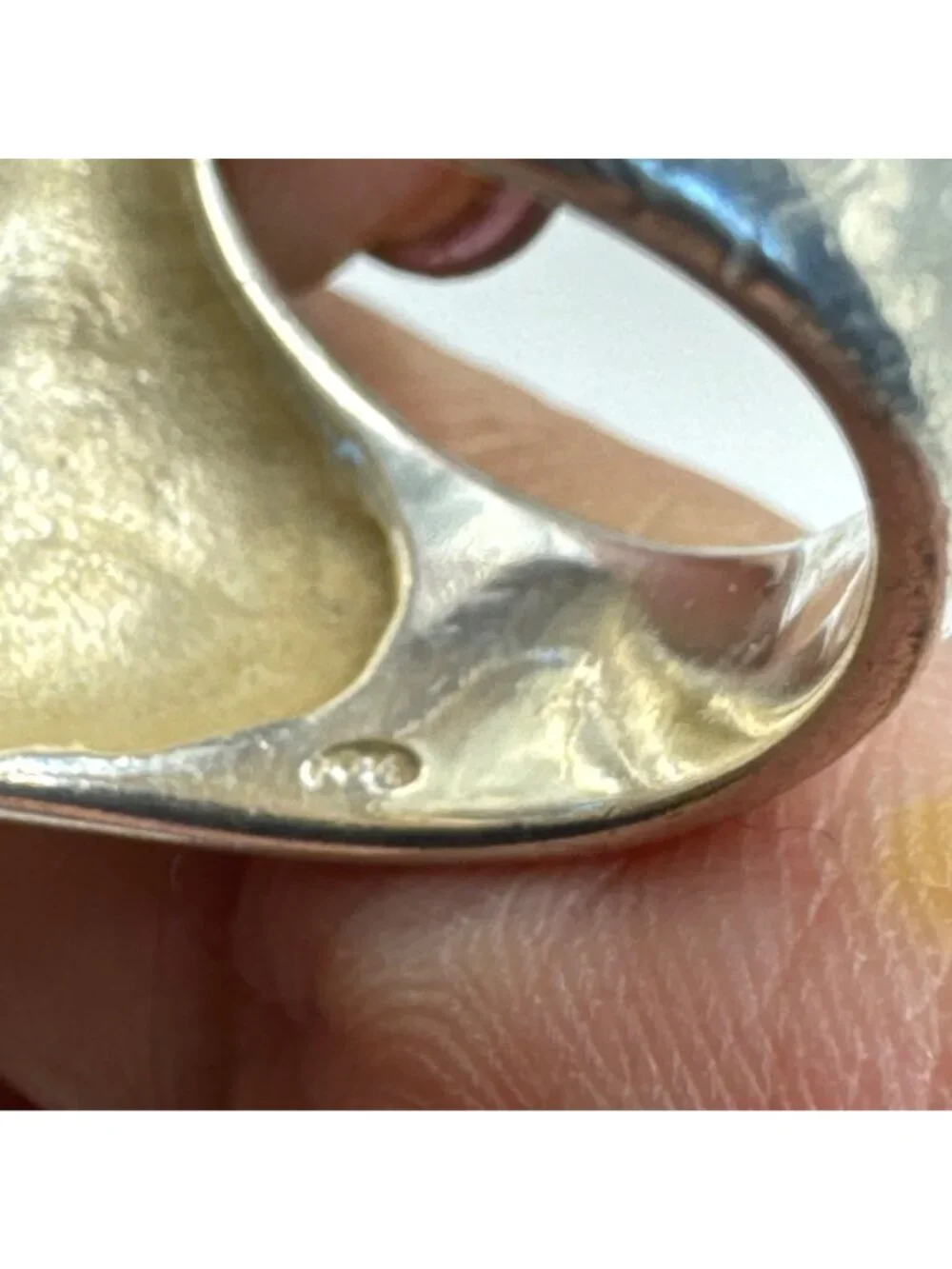 VTG Solid Sterling Silver 925 Modernist Tapered Band Signet Ring Size 7.5